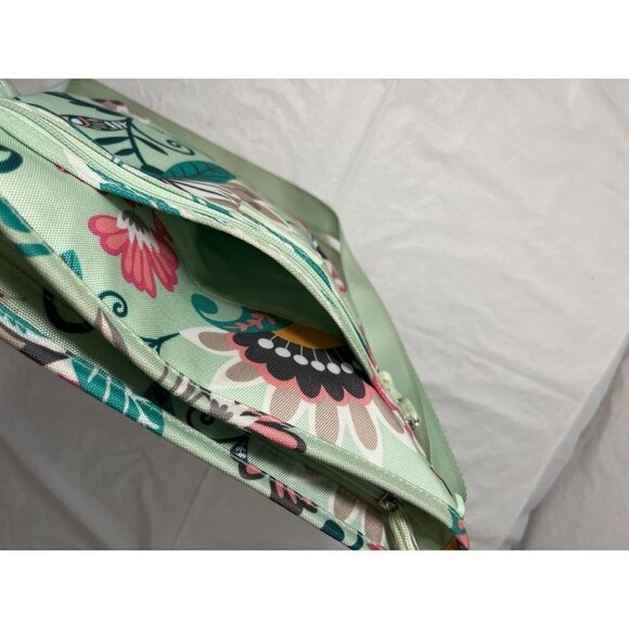 VERA BRADLEY Slim Crossbody MINT FLOWERS Bag Purse Tote - Picture 3 of 14